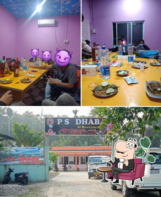 The interior of PS dhaba & Restaurant