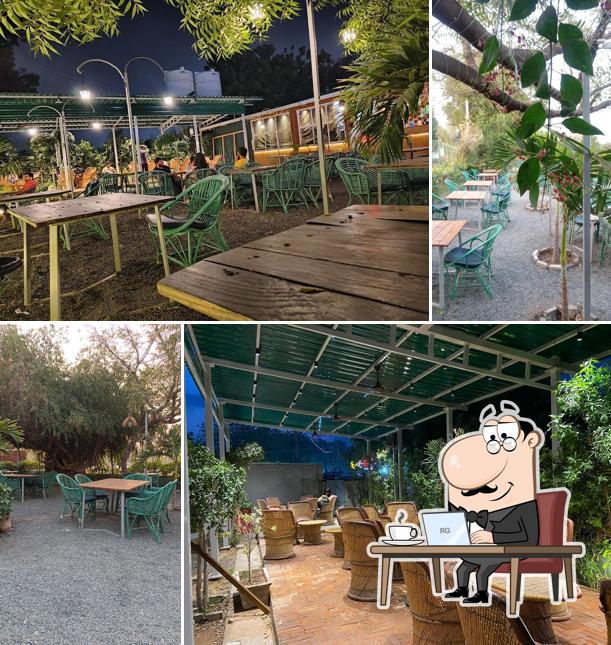 Take a seat at one of the tables at Busy Beans