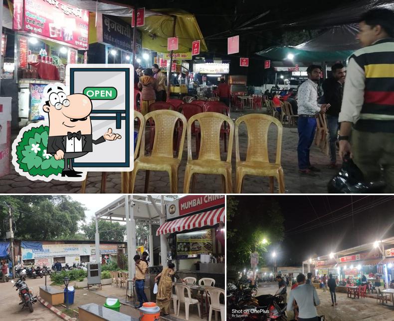 The image of exterior and food at Gwalior Chowpati
