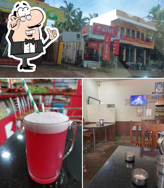 Check out the photo showing interior and beer at Hotel Annapurani