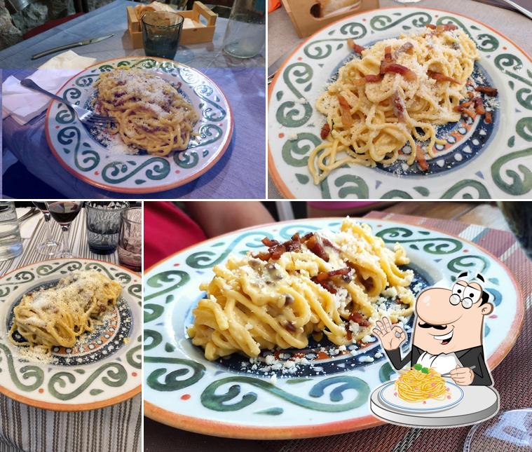 Spaghetti alla carbonara al La Cruna del Lago