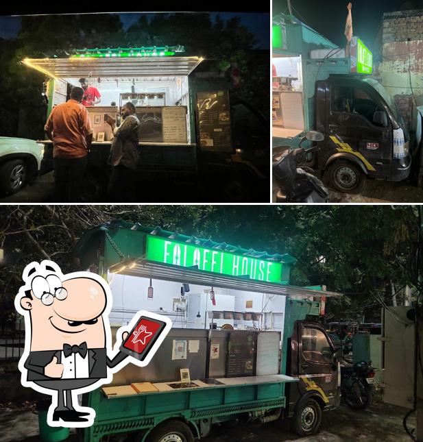 The exterior of Falafel house