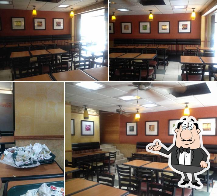 The interior of Subway