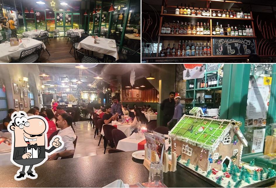 Take a seat at one of the tables at Toscano