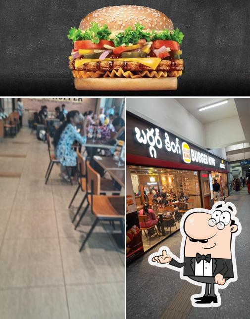 The image of Burger King’s interior and food