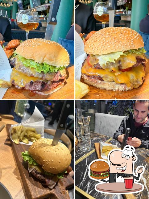 Prenditi un hamburger a Pub Goudale Genève
