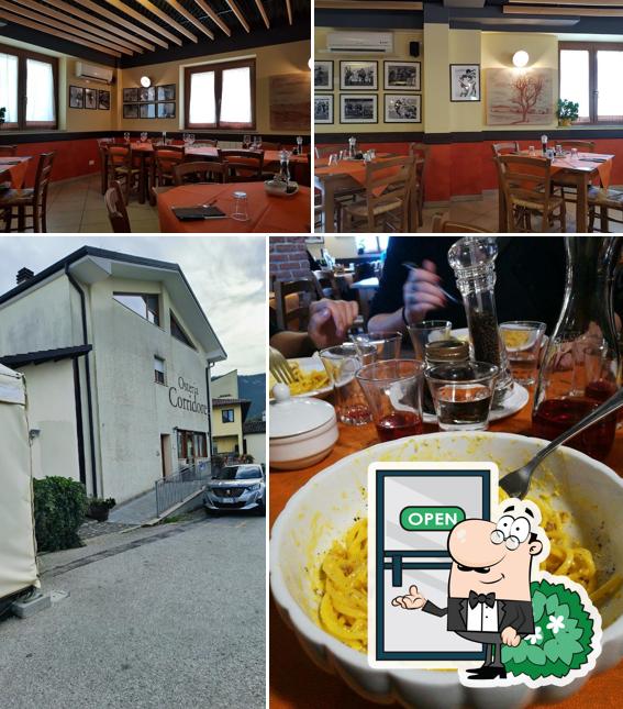 Goditi la vista dall'area esterna di Osteria Corridore
