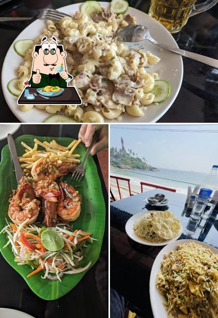 Macaroni and cheese at Naya Athithi Beach Restaurant, Kovalam