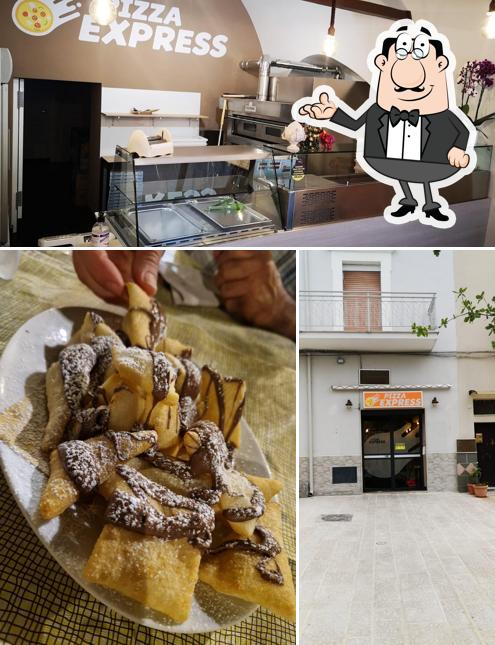 Tra le diverse cose da Pizza - Express si possono trovare la interni e cibo