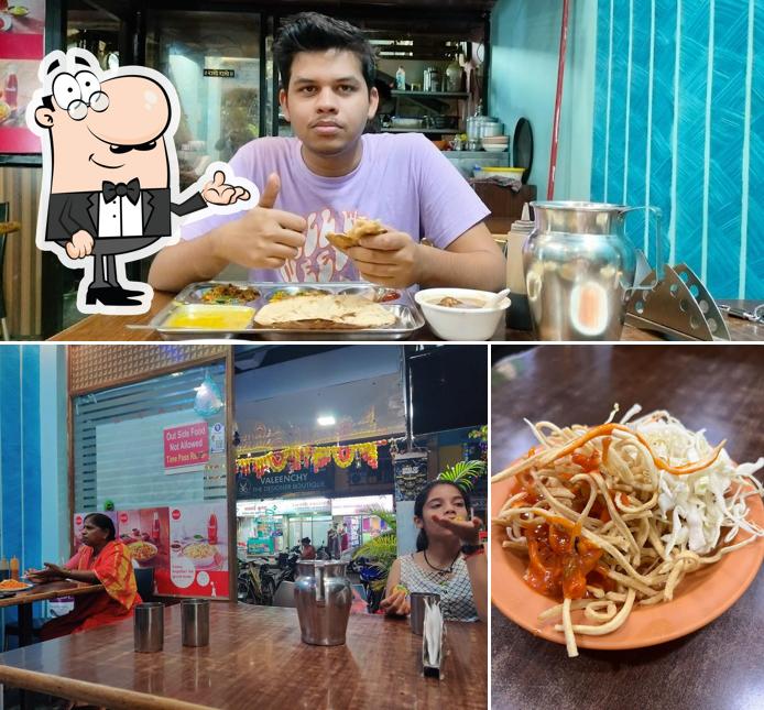 The image of Pradeep Restaurant’s interior and food