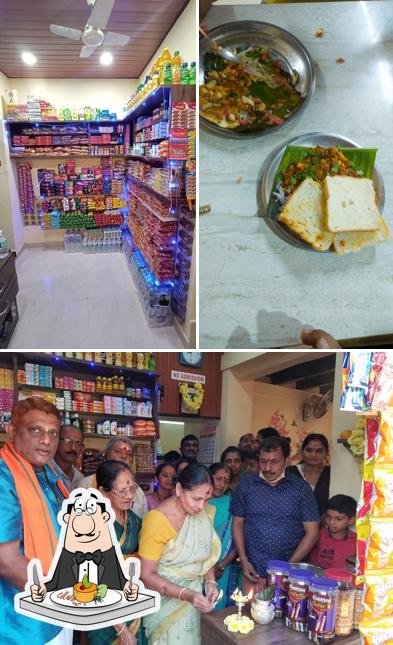 This is the picture displaying food and interior at Sri Ram Store
