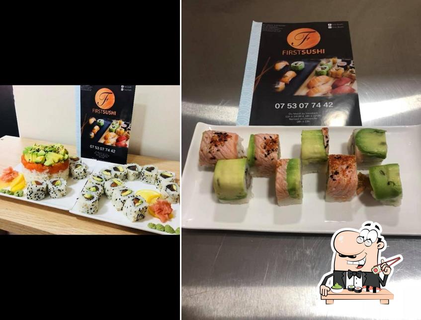 Les sushi sont offerts par First SUSHI