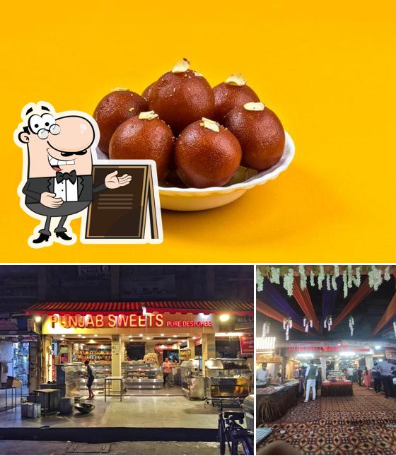Among different things one can find exterior and food at Punjab Sweets