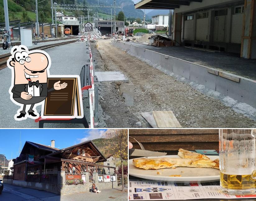 La foto di esterno e cibo da Ristorante Pensione Chalet Stazione