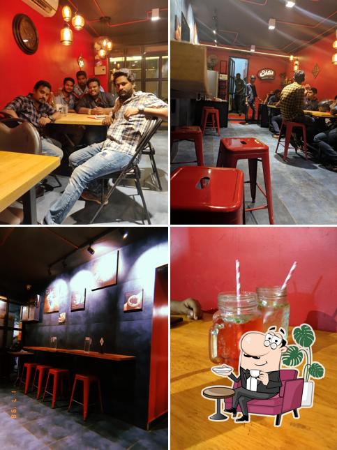 Take a seat at one of the tables at Shills