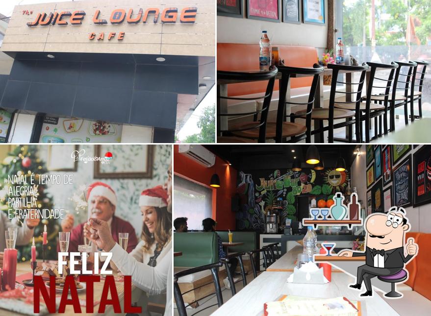 The interior of Juice Lounge