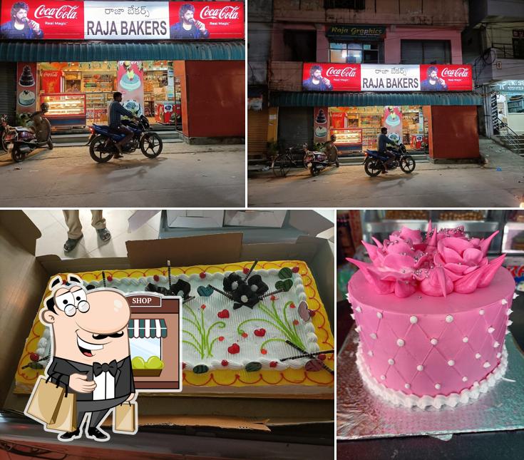 Among various things one can find exterior and food at Raja Bakers