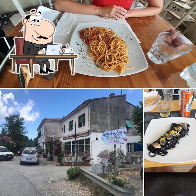 Gli interni di Trattoria La Curva