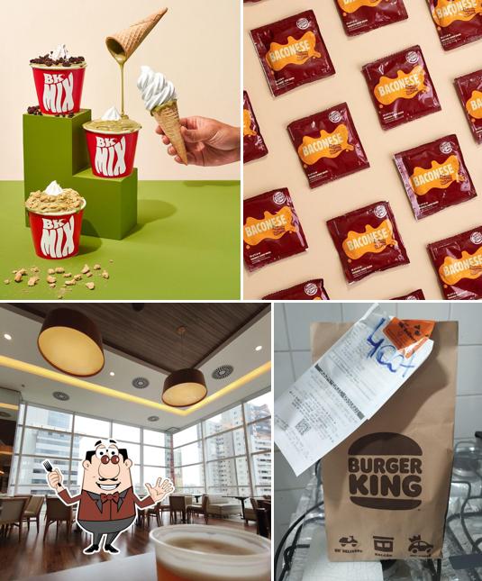 Esta é a imagem ilustrando comida e interior no Burger King
