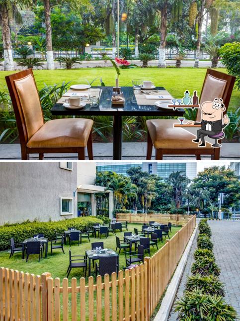Take a seat at one of the tables at Chill