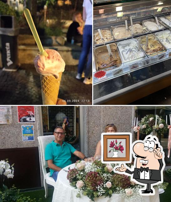 La interni e cibo del ristorante