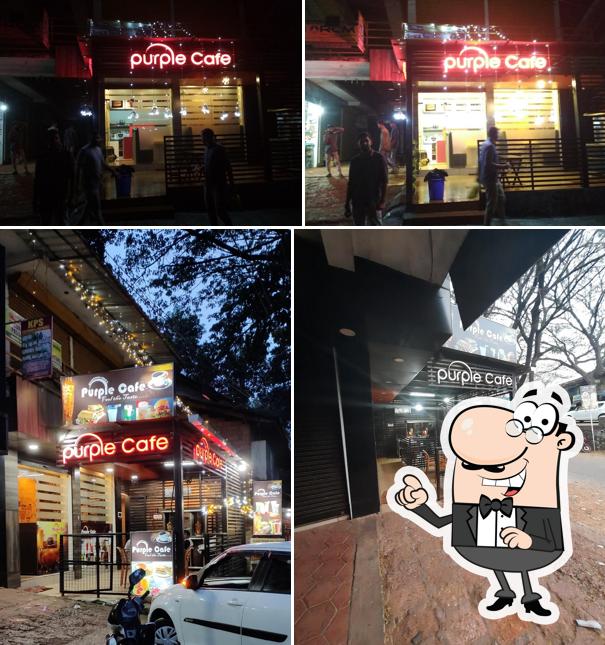 The exterior of Purple Cafe