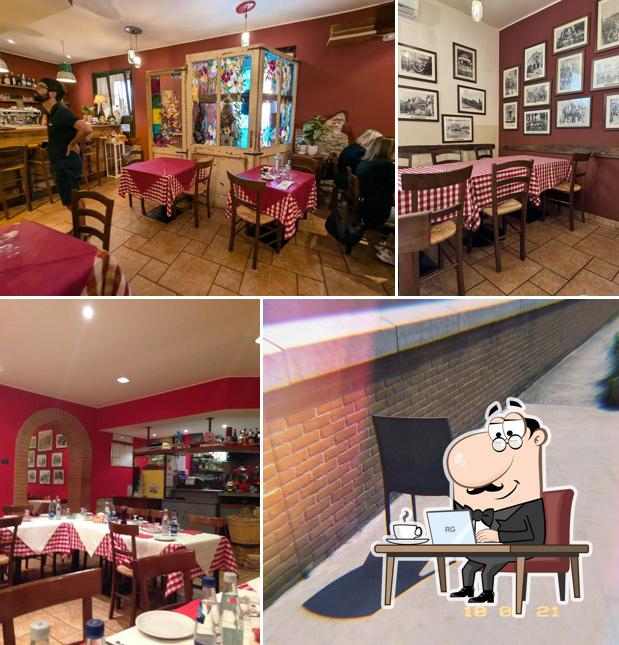 Gli interni di Trattoria dal Moro