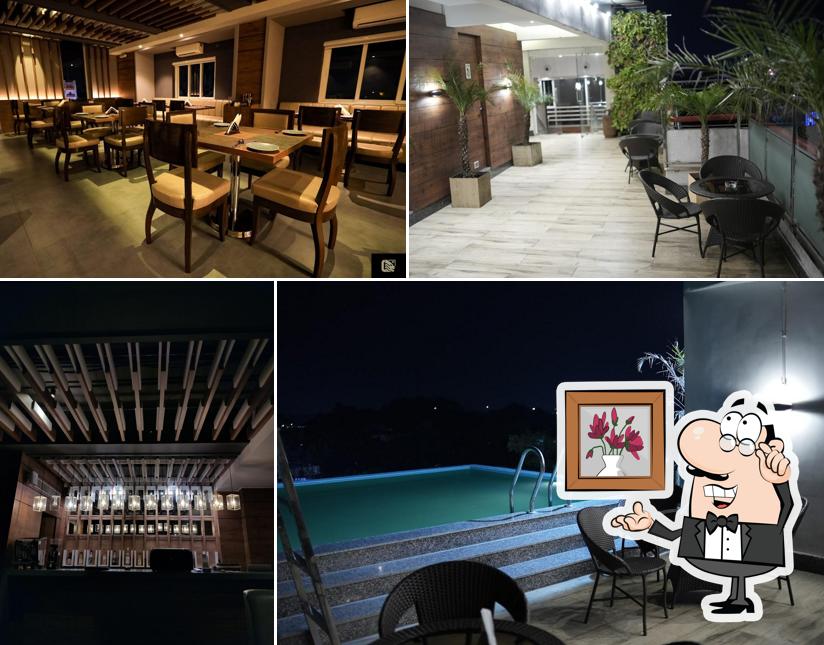 The interior of Kings' Crown - Best Family AC Bar & Restaurant In Chinsurah Rooftop Swimming Pool Indian, Chinese, Continental, Tandoor