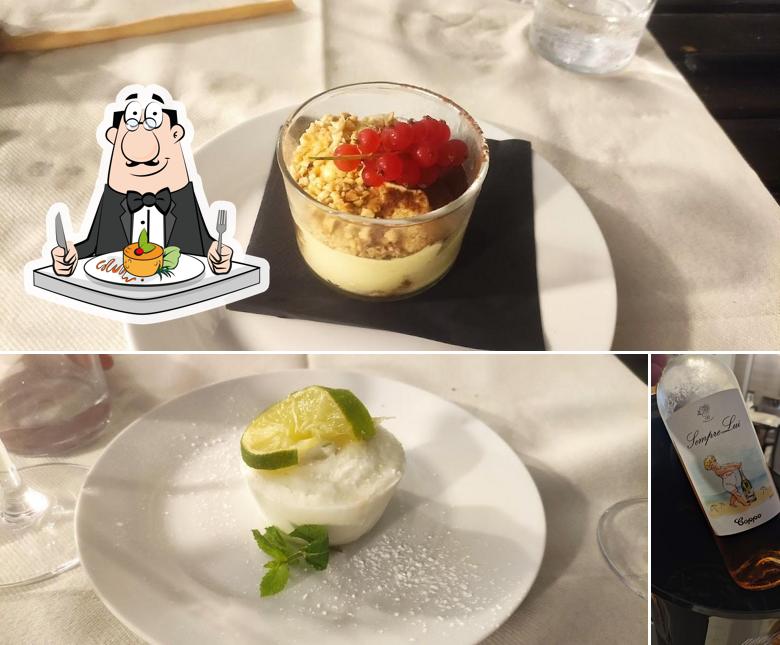 La cibo e interni del ristorante