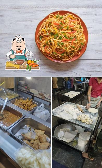 Spaghetti bolognese at Sri Sai Veg.Point