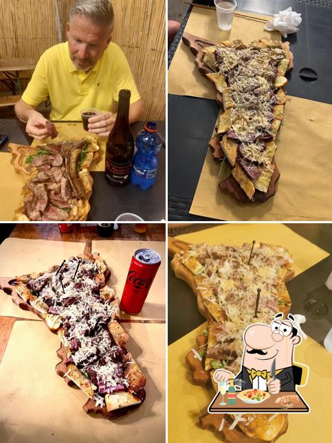 Cibo al Arrusticceria (carne arrostita su carbonella)