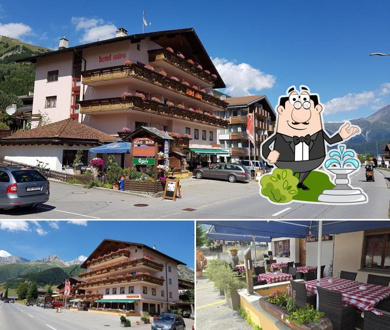 Goditi la vista dall'area esterna di Hotel Mira Sedrun