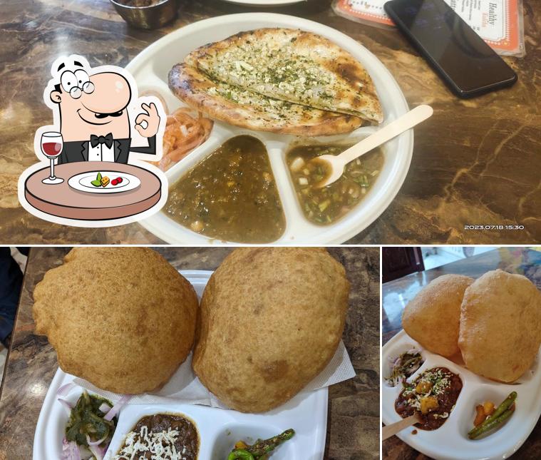 Meals at Kulcha Theka - Yamuna Nagar