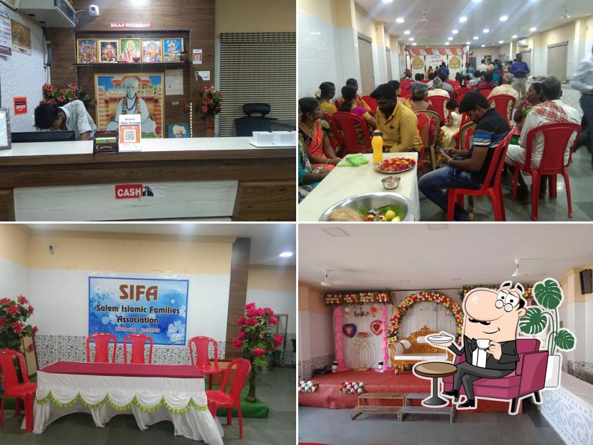 The interior of Balaji Restaurant