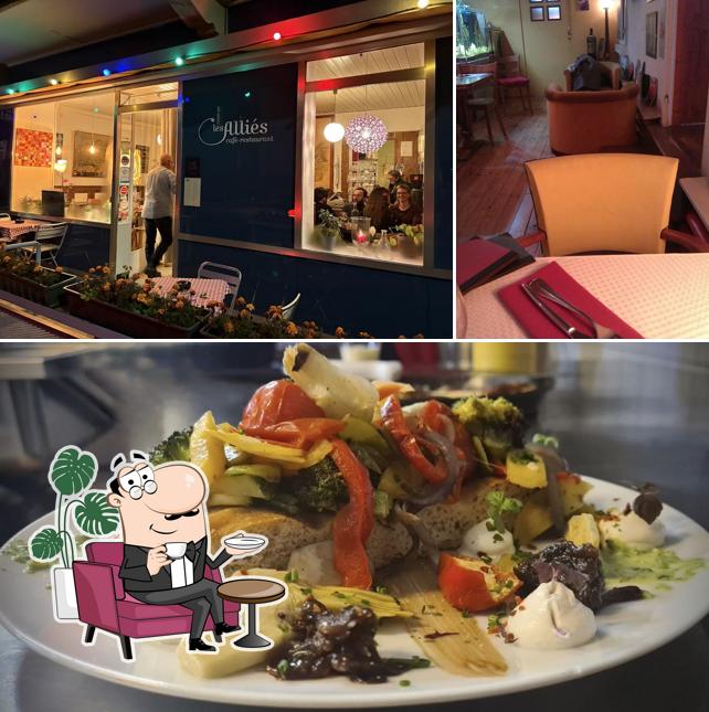 Gli interni di Les Alliés