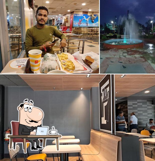 Take a seat at one of the tables at McDonald's