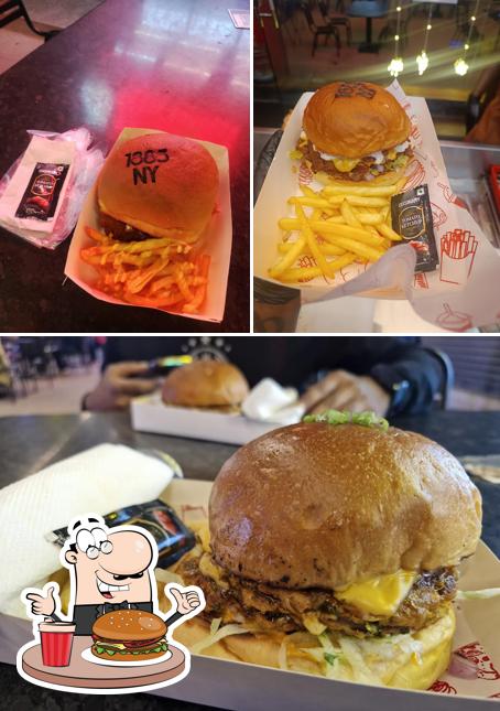 Order a burger at 1885 NY Smash Burgers