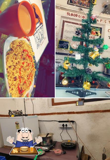 Take a look at the picture depicting food and interior at MH tandoori chai