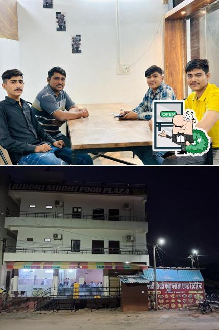 The exterior of riddhi siddhi food plaza hotel and restorent