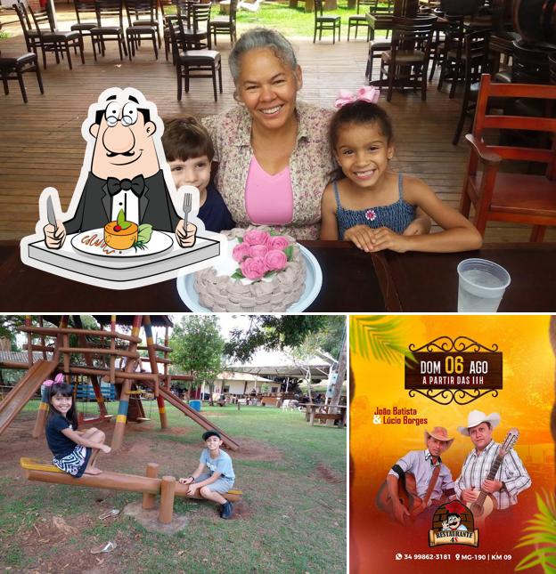 Entre diferentes coisas, comida e interior podem ser encontrados no Restaurante 4S