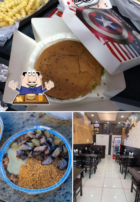 Take a look at the photo displaying food and interior at Burger Hub