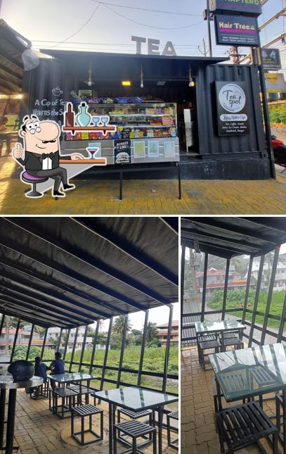 The image of interior and food at Tea spot riders cafe