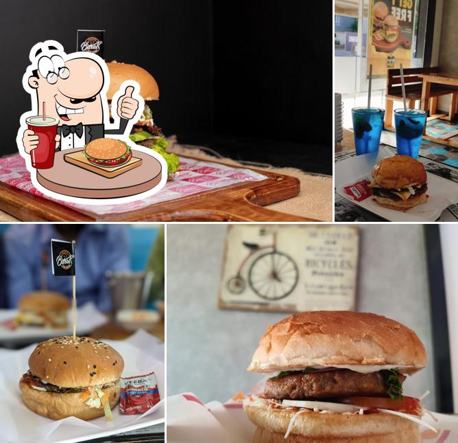 Get a burger at Burger square