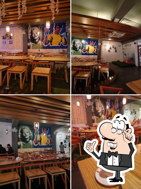 Take a seat at one of the tables at Hilers