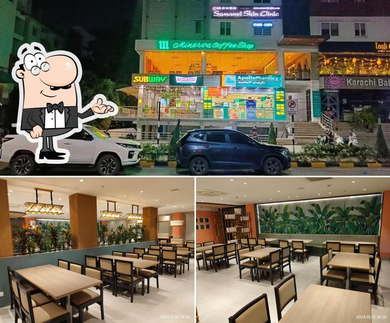 The restaurant's interior and exterior
