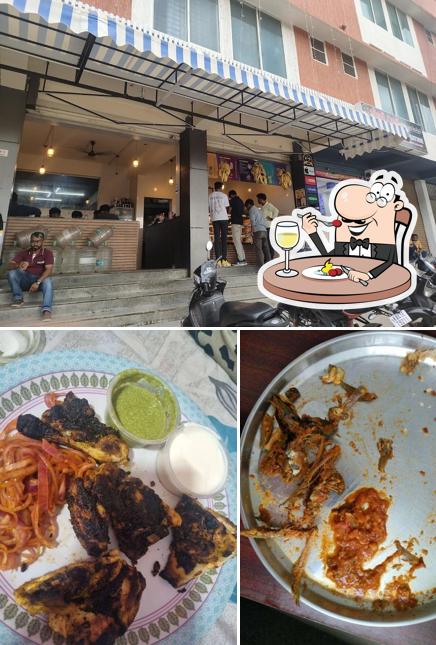This is the picture displaying food and exterior at Thalassery Restaurant