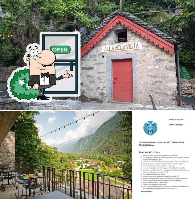 Curiosa tra la parte esterna di Grotto Bundì alla Bellavista