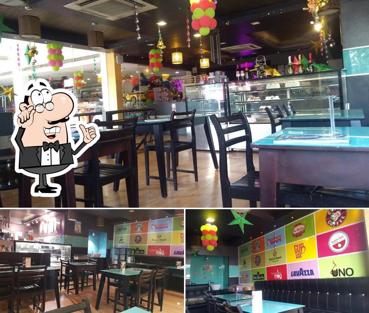 The interior of Gupshup Cafe