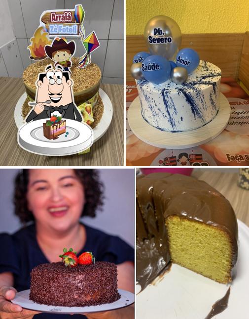Bolo de chocolate em Lanchonete Nívea Cookiteria