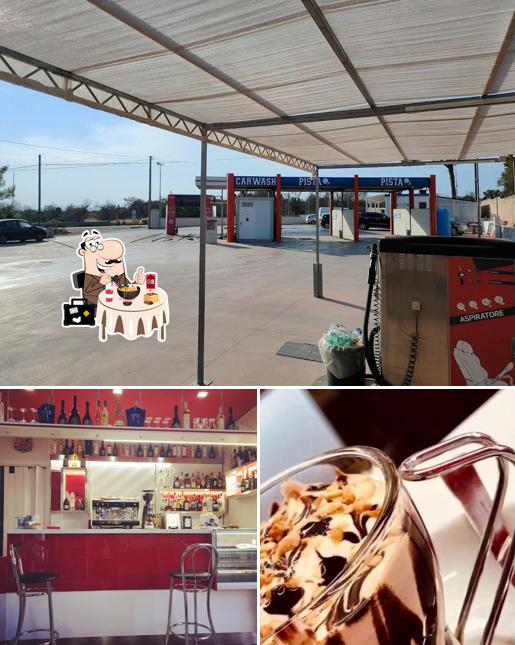Questa è la immagine che mostra la cibo e esterno di Autolavaggio Self Service JPETROLI con bar e benzinaio